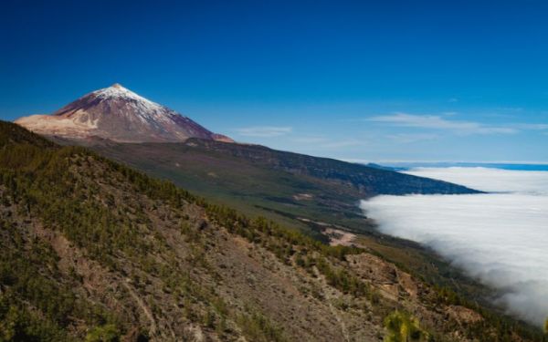 paysage panoramique en altitude du volcan du Teide de ténérife
