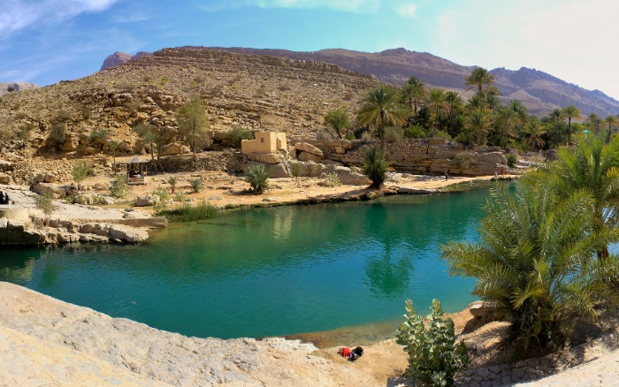 Vue sur un oasis